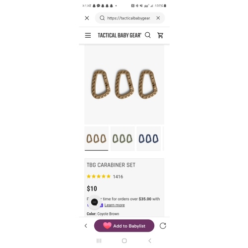 TBG Carabiner Set - Secure Your Gear on the Go by TBG – Tactical Baby Gear
