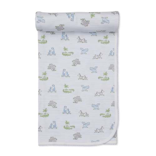 Safari Party Blue Blanket