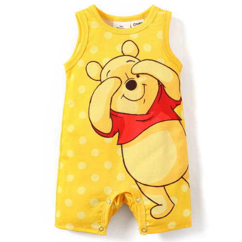 Disney Winnie the Pooh Baby Bodysuits,Graphic Striped Sleeveless Outfits for Gifts, Sizes 0/3-24M