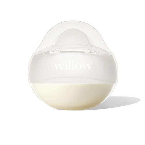 Willow - Silicone Wearable Breast Pump - Passive Suction Milk Collector - Hands Free Manual Breast Pump - Dishwasher Safe - Breastfeeding Essentials - Easy Pour Spout for Milk Storage Bags - BPA Free