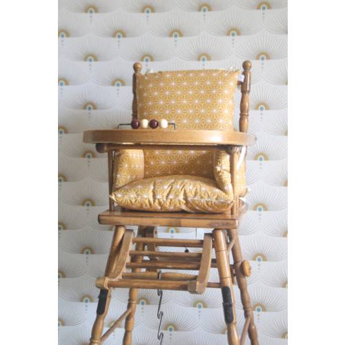 Baby high chair cushion in Oeko-Tex coated cotton / Romeo