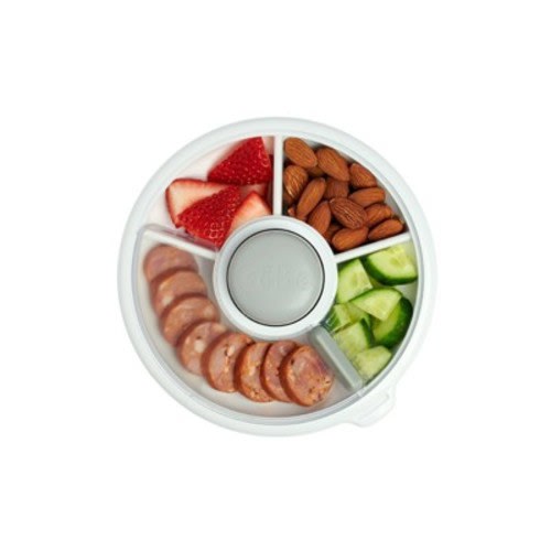 GoBe Kids' Snack Spinner Slide Baby and Toddler Food Storage Container - 11oz, Color: Gray