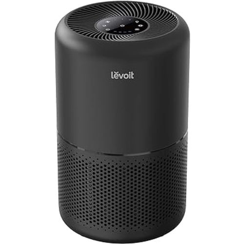LEVOIT Air Purifier for Home Allergies Pets Hair in Bedroom, Covers Up to 1095 Sq.Foot Powered by 45W High Torque Motor, 3-in-1 Filter, Remove Dust Smoke Pollutants Odor, Core300-P, Black