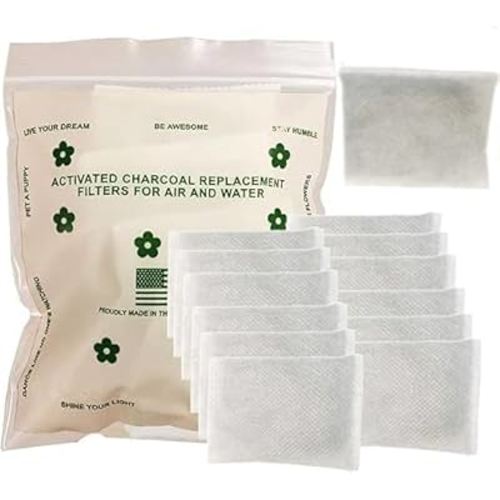 Green Piece® Pack of 12 +1 - Compatible with Diaper Genie - All Natural Baby Diaper Pail Deodorizer - Overstuffed - Activated Charcoal Air Purifier - * Made by Green Piece in the USA *