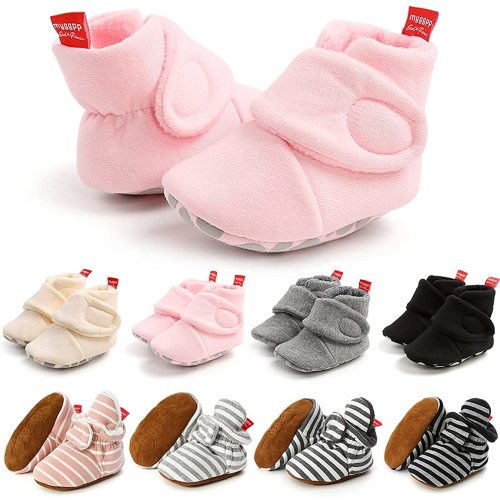 Baby Booties Infant Newborn Boys Girls Slippers Warm Crib Sock Shoes Indoor First Walker Prewalker