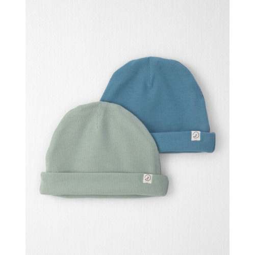 Baby 2-Pack Organic Cotton Rib Caps - Little Planet | Carter's