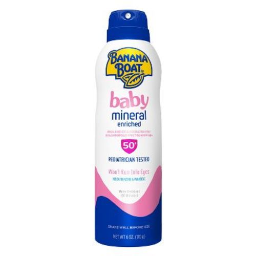 Banana Boat Mineral Enriched Baby Sunscreen Spray Spf 50 - 6oz