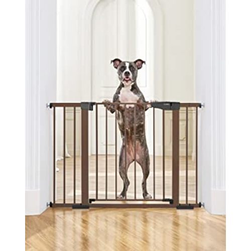 Cumbor 29.7-46" Baby Gate for Stairs, Brown