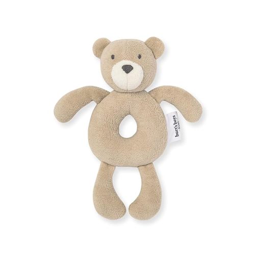 Burt's Bees Baby Unisex Infant Rattle Toy, Nursery Sensory Animal Plush Made with 100% Organic Cotton Shell and Polyester Fill, Sweet Bear, Bunny, or Dog Stuffed Animals for Babies