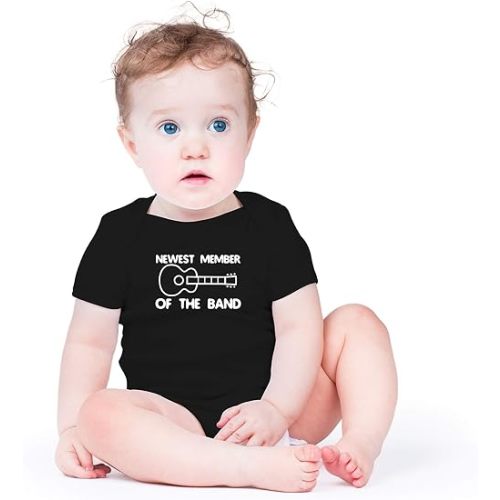 AW Fashions Newest Member Of The Band Baby Bodysuit Funny Family Newborn Outfit for Boys or Girls Clothing
