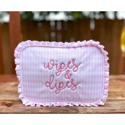 Wipes and Dipes Embroidered Everything Bags