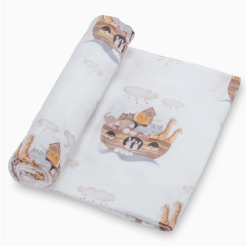 Noah's Ark Baby Swaddle Blanket