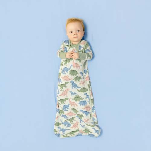 Larkspur Baby | Bamboo Wearable Blanket | Sleep Sack in Prehistoric Pals
