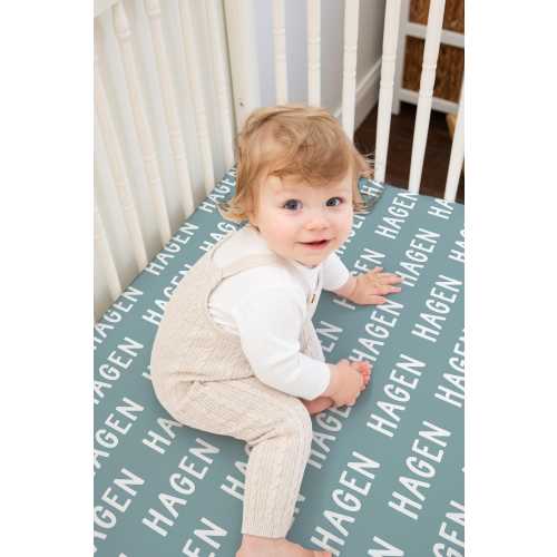 Personalized Baby Crib Sheet Boy Monogrammed Fitted Crib Sheet Girl Baby Shower Gift Nursery Decor For New Baby Name Gift Custom Baby Gift