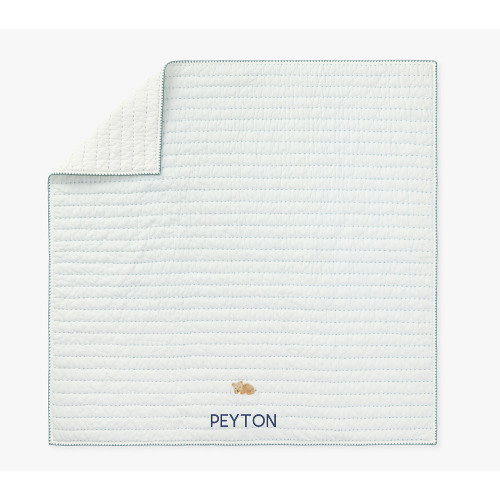 Animal Pickstitch Organic Baby Blanket