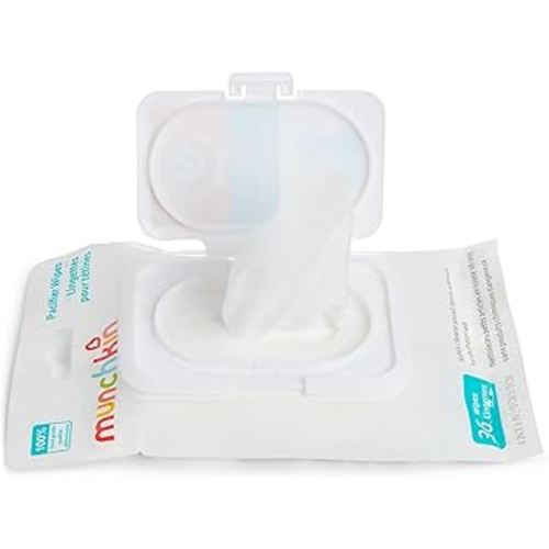 Munchkin Arm & Hammer Pacifier Wipes - Safely Cleans Breast Pump Parts and Feeding Essentials for Baby and Toddler, 1 Pack, 36 Wipes