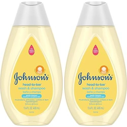 Johnson's Baby 13.6 fl. oz Head-to-Toe Baby Body Wash and Shampoo (Pack of 2)