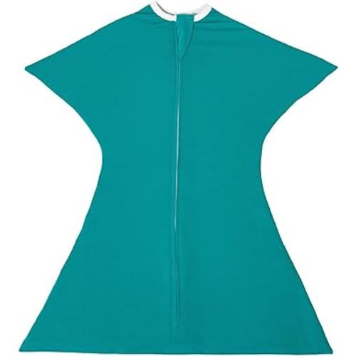 SleepingBaby Zipadee-Zip Cozy Transition Swaddle - with Zipper, Polyester, Spandex - Roomy Baby Wearable Blanket for Easy Diaper Changes - Classic Teal, X-Large (2T-3T)