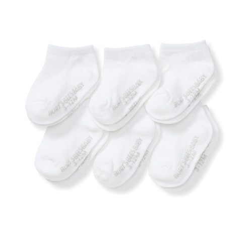 Burt's Bees Baby Unisex Baby Socks Ankle or Crew Height Made with Soft Organic Cotton, 6 Packs with Non-Slip Grips for Babies