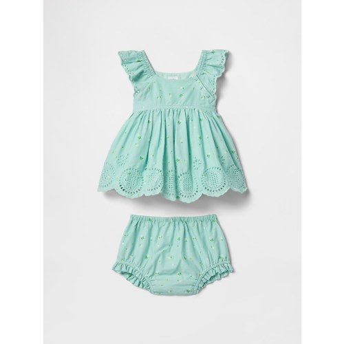 Baby Eyelet Cotton Outfit Set