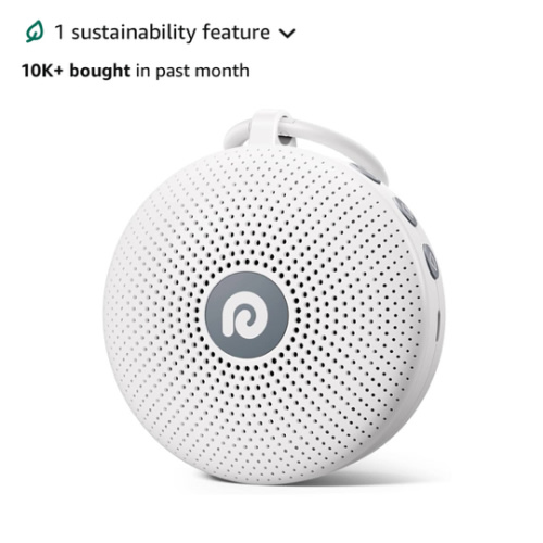 Dreamegg White Noise Machine - Portable Sound Machine for Baby Adult, Features Powerful Battery, 21 Soothing Sound, Noise Canceling for Office & Sleeping, Sound Therapy for Home, Travel, Registry Gift