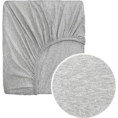 Crib Sheets for Boys Girls, 100% Organic Certified by Global Organic Textile Standard, 28 x 52 x 9 Inches Standard Crib Mattress Sheet, Easy to Put on and Remove, Pack of 1, Gray