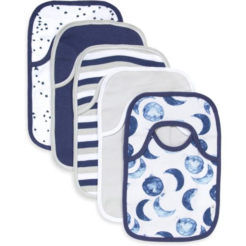Burt's Bees Baby Bibs, Lap-Shoulder Drool Cloths, 100% Organic Cotton with Absorbent Terry Towel Backing : Baby