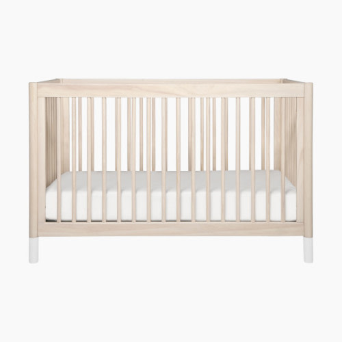 babyletto Gelato 4-in-1 Convertible Crib with Toddler Bed Conversion Kit - Washed Natural/White