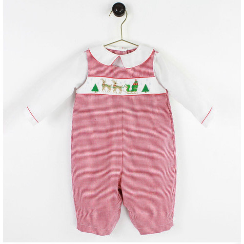 Smocked Reindeer Romper | Little Sunshine Shop