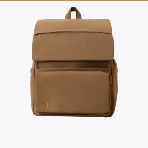 BÉIS 'The Ultimate Diaper Backpack' in Camel - Diaper Bag Backpack in Camel Brown