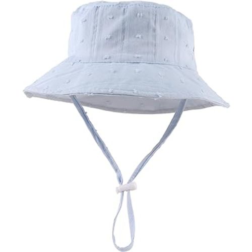 OMUKY Baby Sun Hat Cotton Beach Cap for Infant Toddler Boys and Girls Sun Protection Bucket Hat