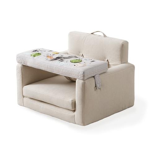 Wonder & Wise Rolling Along Square Chair in Beige