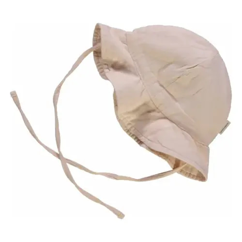 Poudre Organic - Peony Hat Double Organic Cotton Gauze - Beige | Smallable