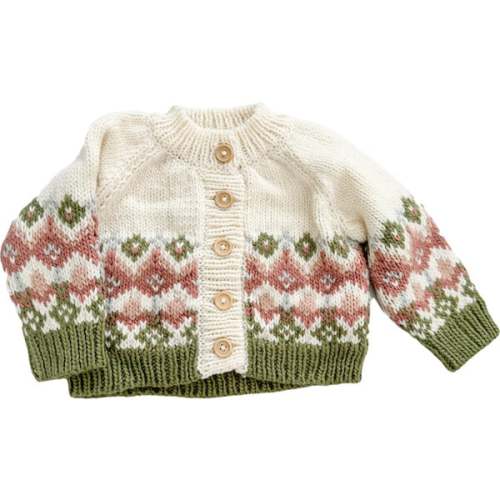 Fairisle Knit Cardigan, Pastel - The Blueberry Hill | Maisonette