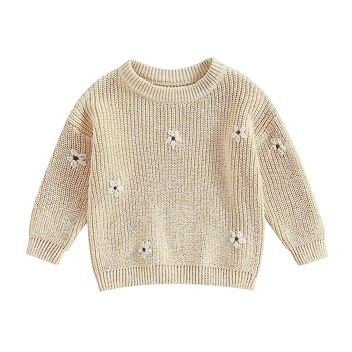 Autumn Winter Warm Outfits Baby Girl Cute Long Sleeve Knitted Sweater Pullover Top