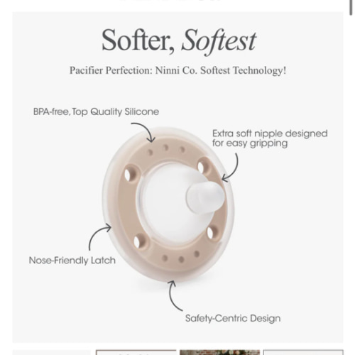 Ninni Pacifier Oatmeal 2 Pack