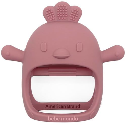 Teething Toys for Babies 0-6 months BPA Free, Never Drop Teether Baby Chew Toys for Teething Relief, Silicone Teether Pacifier Baby Teething Toys Newborn 0-3 Months for Sucking Needs, Infant Toys-Pink