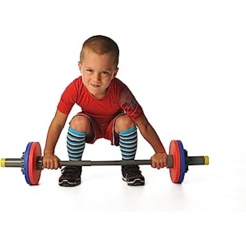 WOD Toys® Barbell Mini - Adjustable Barbell Toy Set for Kids Fitness - Safe, Durable Kids Workout Toys