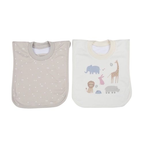 2 Pack Popover Bibs, Safari - Anko