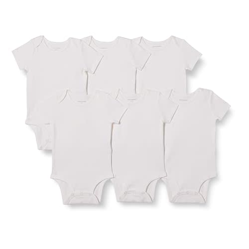 Amazon Essentials Unisex Babies' Short-Sleeve Bodysuits, Multipacks