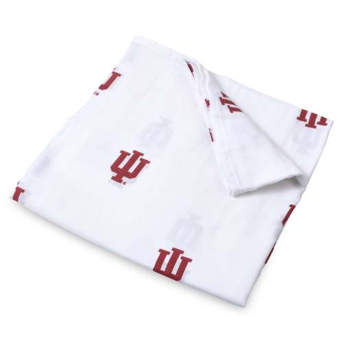 Indiana University Muslin Swaddle Blanket - Soft Baby Swaddle for IU F – Three Little Anchors