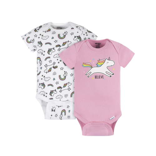 Onesies Brand Baby Neutral Short Sleeve Bodysuits, 2-Pack, Newborn - 6/9 Months