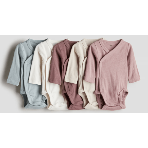 5-PACK WRAPOVER BODYSUITS