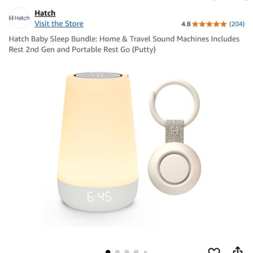 Hatch Baby Sleep Bundle: Home & Travel Sound Machines Includes Rest 2nd Gen and Portable Rest Go (Putty)