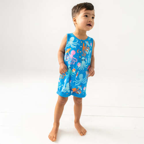 Octopus Party Henley Tank Romper