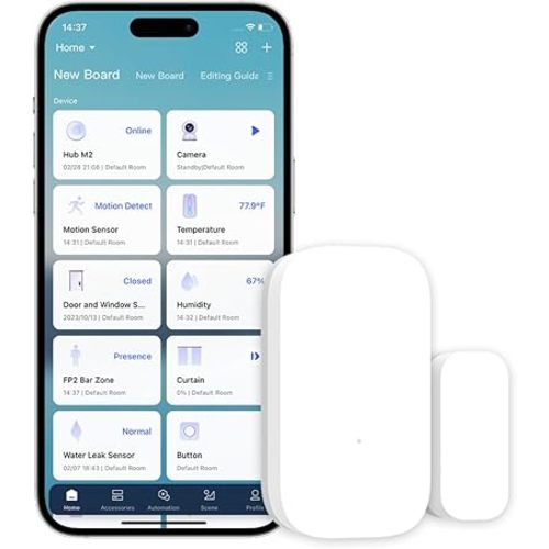 Aqara Zigbee Door and Window Sensor, Wireless Mini Contact Sensor, Home Automation, Requires Aqara Hub, Zigbee Connection, Kid Safety, Compatible with Apple HomeKit, Alexa, Works with IFTTT