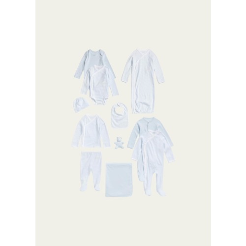Boy's 11-Piece Organic Cotton Gift Set, Size Newborn-9M