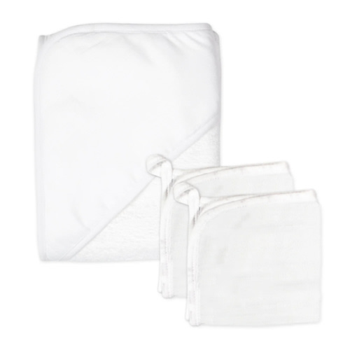 3-Piece Organic Cotton Hooded Towel Set, Tossed Skulls | Honest Baby Clothing