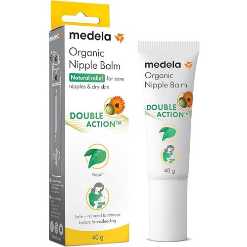 Medela Organic Nipple Cream | Safe for Breastfeeding Baby | 4 Natural Ingredients and Formulated Without Fragrance | Soothing Protection for Nursing Moms | 1.34 fl. oz