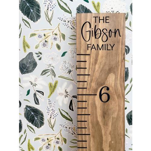 Custom Growth Chart: Vertical Family, Engraved Minimalist Nursery Decor, Wooden Measuring Stick, Modern Kids Wooden Ruler Keepsake Gift